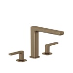 KLUDI - Renon Umyvadlová baterie s výpustí Push-Open, 3-otvorová instalace, kartáčovaný bronz 42393N175