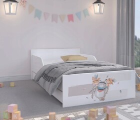 DumDekorace Úchvatná dětská postel 180 x 90 cm se zvířátky