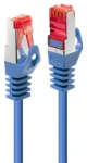 Lindy Cat6 S/FTP Basic modrá (47351) / Patch kabel / RJ-45 / 0,3 m / 250 MHz (47351)