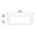 Nimco Unix chrom držák na ručníky 36 cm UN 13035A-26 UN 13035A-26