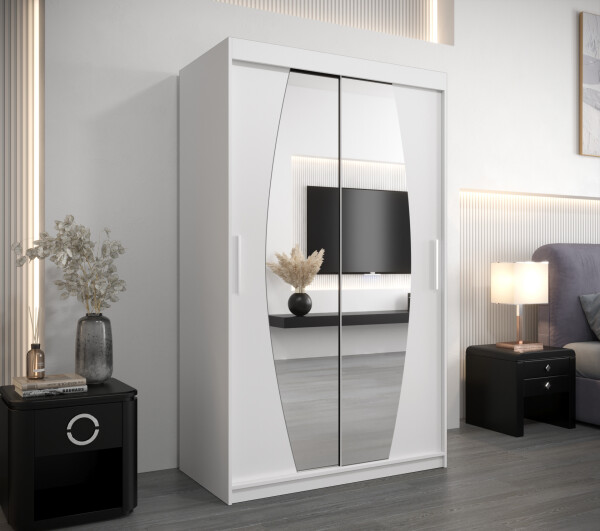 Šatní skříň Abi E0 Barva korpusu: Bílá, Rozměry: 120 cm, Dveře: Bílá