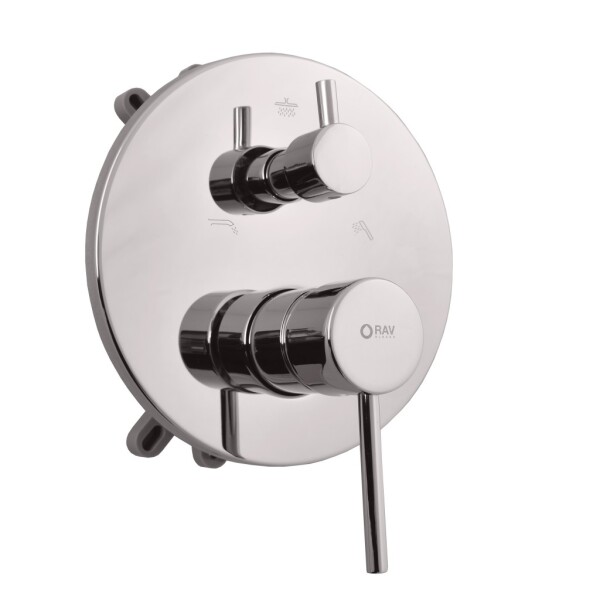 RAV Slezák - SEINA - Vanová/Sprchová baterie podomítková 2-cestná s tělesem a s boxem, Chrom SE985BOX SE985BOX