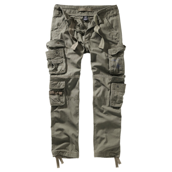 Brandit Kalhoty Pure Slim Fit Trouser olivové 4XL
