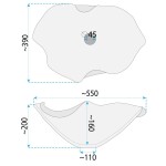 REA - Keramické umyvadlo na desku HM-02 Handmade ART REA-U6329