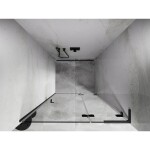 MEXEN/S - Lunar L sprchové dveře křídlové pravé 95, transparent, grafit kartáčovaná 834L-095-000-66-00-P