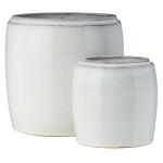 Ib Laursen Keramický obal na květináč Saigon White Small Menší, bílá barva, kov