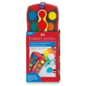 FABER-CASTELL Akvarelové barvy v červeném pouzdře / 24ks (125031)