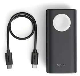 Hama Watch černá / Powerbanka / bezdrátové nabíjení Apple Watch / USB-C / PD / QC 3.0 / 10000 mAh