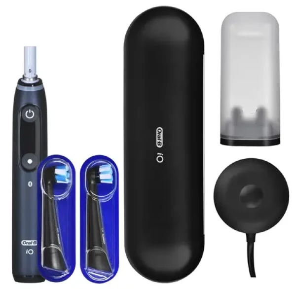 Oral-B iO 8N černá / Rotační zubní kartáček / 6 režimů / Bluetooth / časovač / tlakový senzor / OLED displej (4210201408567)
