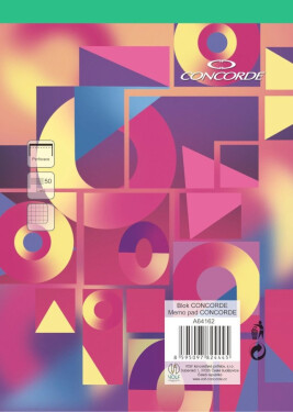 Blok CONCORDE A4 čtvereček, 50 listů - mix motivů
