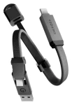 Energea Sheath Key 2v1 Gunmetal / Nabíjecí a datový kabel na klíčenku / USB-C / 60 W / 15 cm (CBL-SHTHKEY-GUN015)