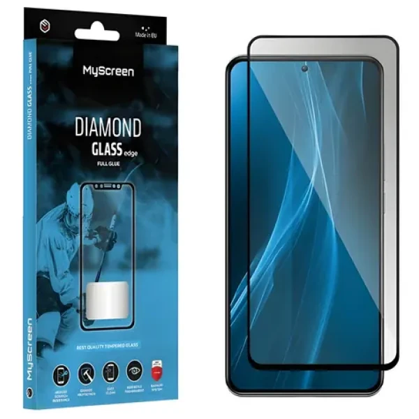 MyScreen Diamond Glass edge Full Glue černá / Ochranné sklo / Huawei Nova 11i / 9H / lepení přes celý displej (MD7798TG DEFG BLACK)