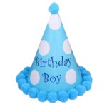 Čepička s bambulkami modrá la griseo Čepička s bambulkami modrá la griseo