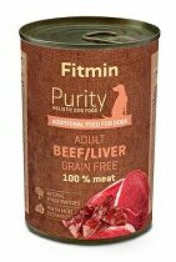 Fitmin dog Purity tin konzerva beef&liver 400g