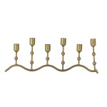 Bloomingville Kovový svícen Kiri Metal Brass, měděná barva, kov