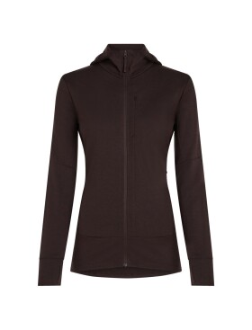 ICEBREAKER Wmns Merino 260 Quantum IV LS Zip Hood, Bittersweet velikost: M