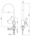 PAFFONI - Level Dřezová baterie, nerez LEA880ST