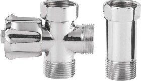 AQUALINE - Pračkový ventil před nástěnnou baterii se zpět. ventilem 3/4"x3/4", chrom 5315