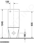 DURAVIT - Starck 1 Stojící WC kombi mísa, WonderGliss, bílá 02330900641