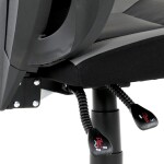 Herní křeslo, šedá, černá ekokůže a černá látka a síťovina MESH, PCA mech