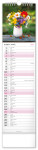Nástěnný kalendář 2027 Notique kravata Květiny – Kvety, 12 x 48 cm