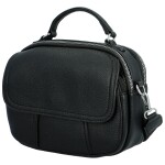 Trendy dámská koženková crossbody kabelka Badamia, černá