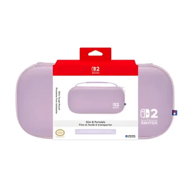 HORI Slim Tough Pouch levandulová / Pouzdro / Nintendo Switch 2 / Až 10 herních karet