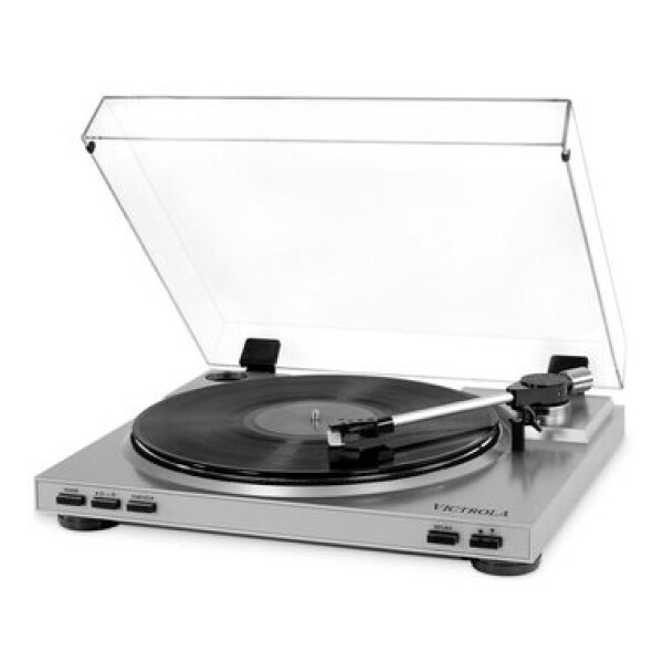 Victrola VPRO-3100 stříbrná / Gramofon / 33 45 RPM / RCA / USB / předzesilovač (VPRO 3100 SLV-EU)