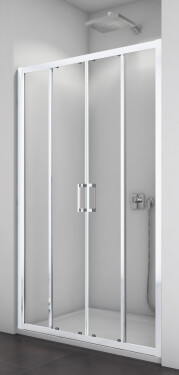 SanSwiss TOPS4 1400 04 07 Sprchové dveře dvoudílné 140 cm, bílá/sklo