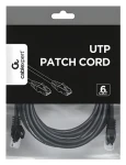 Cablexpert černá / Patch kabel / UTP Cat6 / RJ45 / 5 m (PP6U-5M/BK)