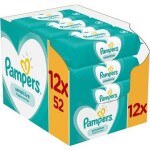 Pampers Sensitive dětské čisticí ubrousky 12 x 52 ks