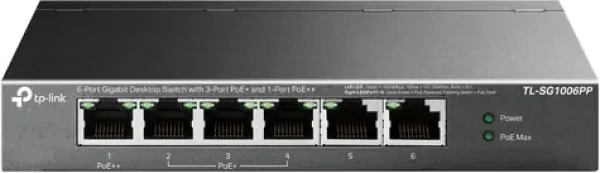 TP-LINK TL-SG1006PP / Switch / 12 Gbps / 6x RJ45 1Gbps / PoE (TL-SG1006PP)