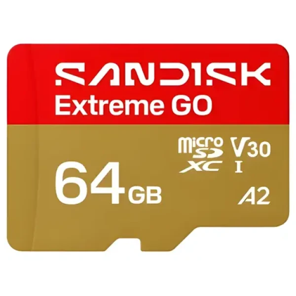 SanDisk Extreme GO microSDXC 64 GB / Paměťová karta / čtení 170 MB/s / zápis 80 MB/s (SDSQXGN-064G-GN6MN)