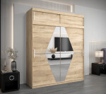 Šatní skříň Abi Bo s nástavcem Barva korpusu: Dub artisan, Rozměry: 250 cm, Dveře: Dub artisan