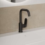 KLUDI - X1 Umyvadlová baterie s otočným výtokem, matná černá 320283975