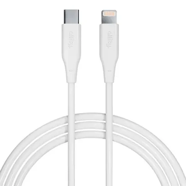 Allity AUC-02 Datový kabel USB-C/Lightning 2m 27W bílá (DATUSBC27WALL2WH)