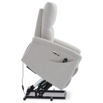 Polohovací křeslo, elektrické zabudované ovládání, béžová, látka, TV-929 CRM2