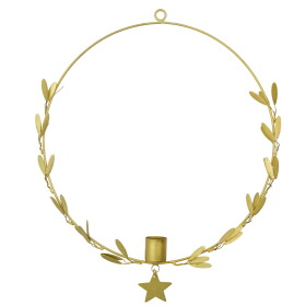 House Doctor Závěsný svícen Mistel Antique Brass 25 cm, zlatá barva, kov
