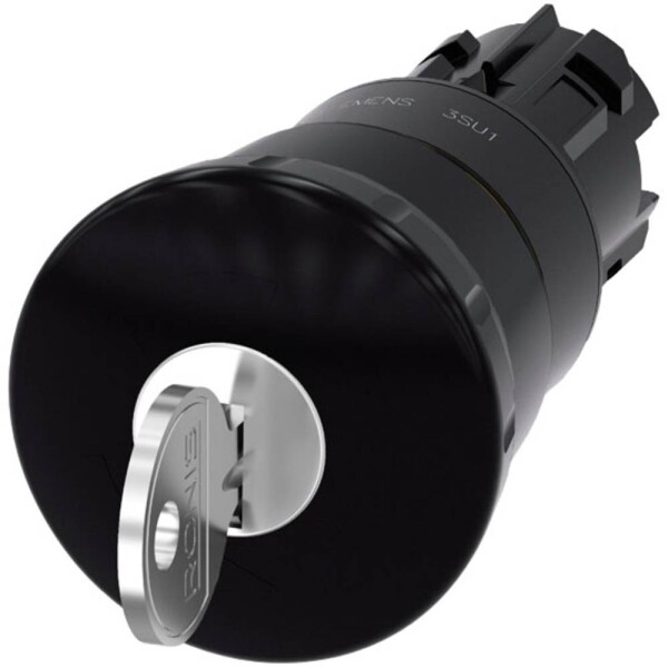 Siemens 3SU10001HG100AA0 3SU1000-1HG10-0AA0 hřibové tlačítko tlačítko černá na klíč 1 ks