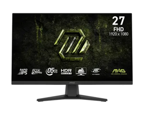 27" MSI MAG 272F X24 černá / Monitor / FHD / Rapid IPS / 240 Hz / 0,5 ms / HDMI+DP / VESA (MAG 272F X24)