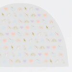 Meri Meri Dětské samolepky na nehty Rainbow – 200 ks, oranžová barva, plast, papír