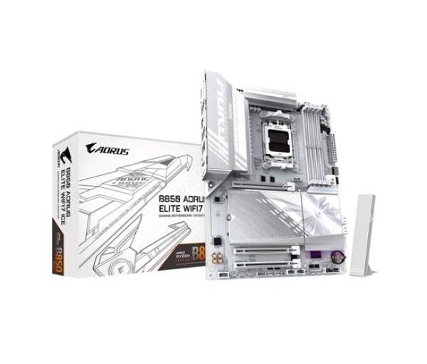 GIGABYTE MB Sc AM5 B850 A ELITE WF7 ICE, AMD B850, 4xDDR5, 1xDP, WiFi, ATX EDF_1706054