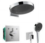 HANSGROHE - Sprchový set s baterií pod omítku, s tělesem, průměr 36 cm, 3 proudy, chrom SANI21HHH009