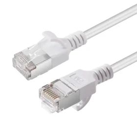 MicroConnect CAT6a U/FTP Slim bílá / Patch kabel / 7,5 m / LSZH / RJ-45 (V-FTP6A075W-SLIM)