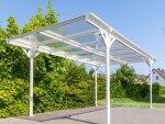 Hliníkový přístřešek (carport) – Helsinki (d. 503 × š. 305 × v. 232 cm), bílá 3,05, 5,03, Hliník