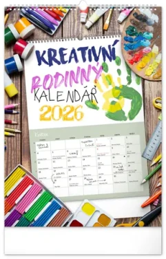 NOTIQUE Kreativní rodinný kalendář 2026 / 33 x 46 cm (PGN-35777-L)