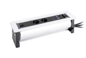 Versalogic VersaTurn 2x 230V, 2x USB A/C 5V, 1x RJ45, HDMI, bílé sklo (468925)