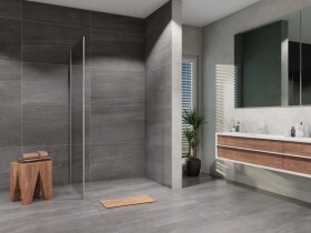 Lansanit Boční stěna Serra SPE 800, chrom/čiré sklo LAN05011