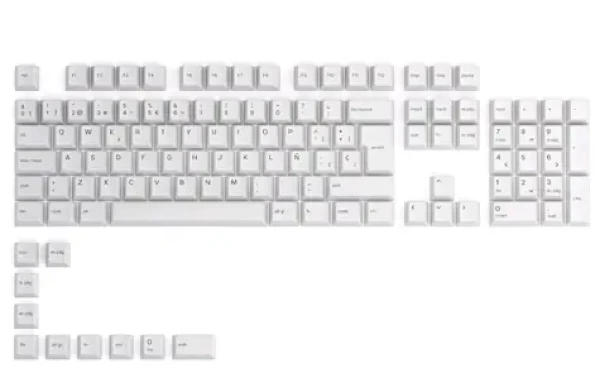 Glorious vyměnitelné klávesy GPBT ES Arctic White / 115 ks / ES layout / Cherry MX(+) (GLO-KC-GPBT-W-ES)