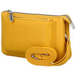 Trendy dámská koženková crossbody kabelka Aksila, žlutá